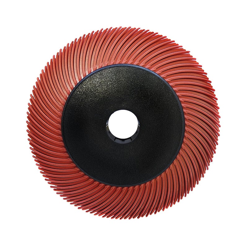 HIEMTE Radial Bristle Brush, 6 in x 1/2 in x 1 in, 220#, 1SET，Ten Single Piece with Adapter - Image 1